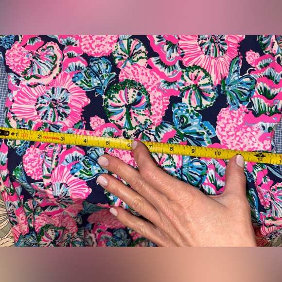 Lilly Pulitzer Auralia Dress, Oyster Bay Navy Shroom With A View print, XS. EUC - Picture 11 of 16